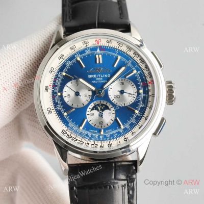 GF Factory Super Clone Breitling Navitimer Moonphase Cal.01 Midnight Blue Watches 42mm